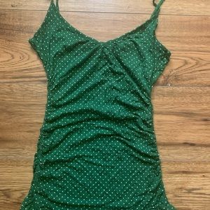 Green polka dot camisole